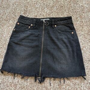Free People denim mini skirt